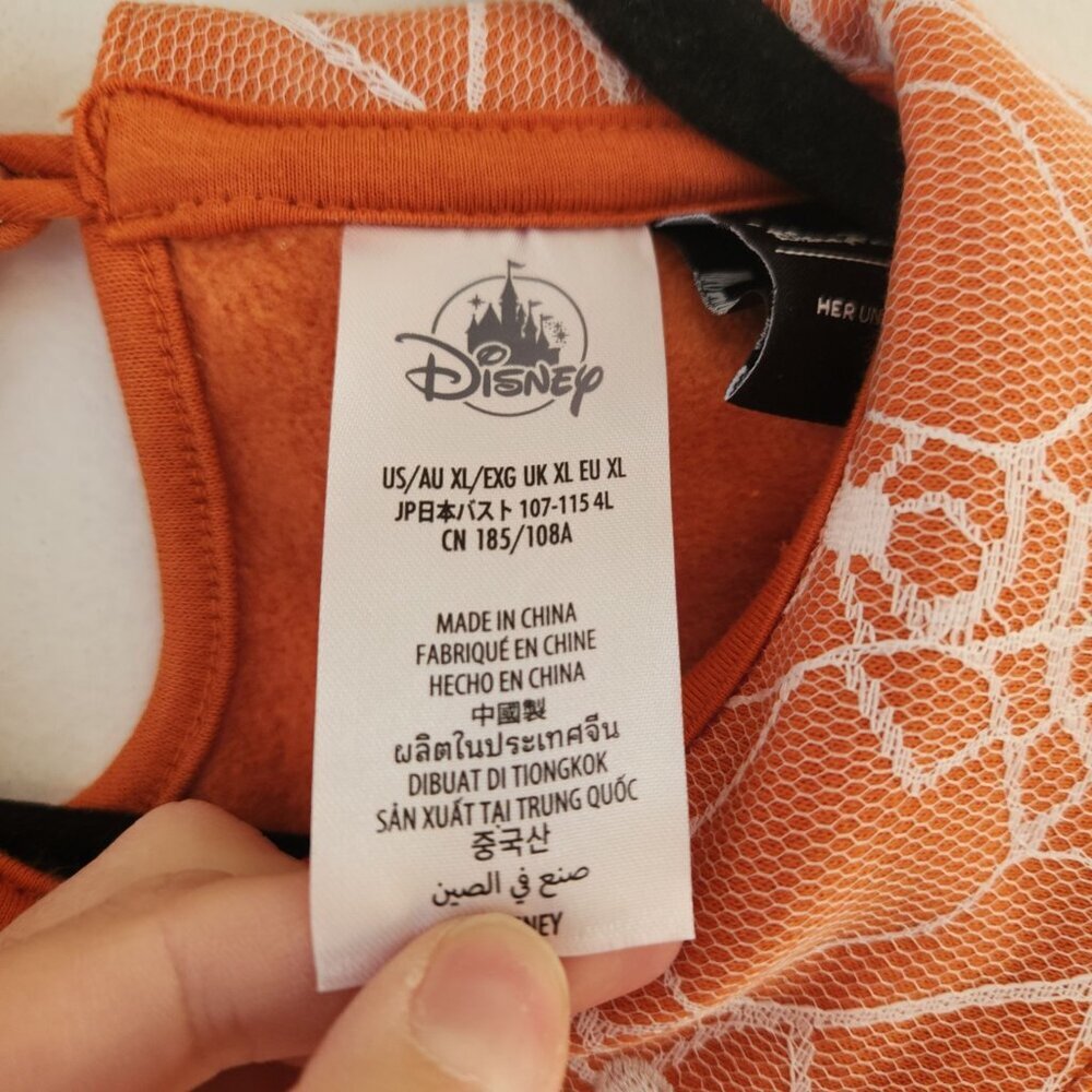Disney Parks Her Universe Minnie Jack O Lantern Orange Sweatshirt Halloween XL - Picture 6 of 9